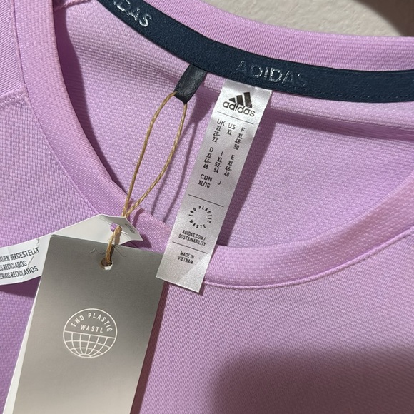 NWT Adidas Long Sleeve Golf T-Shirt Lilac Purple Womens XL Athletic Crew Neck - Picture 4 of 10